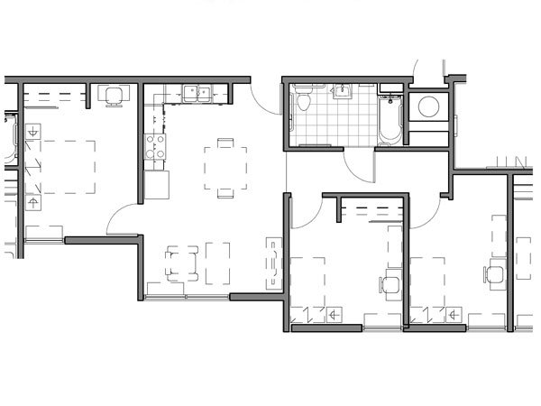 3 BEDROOM ADA UNIT – C-H